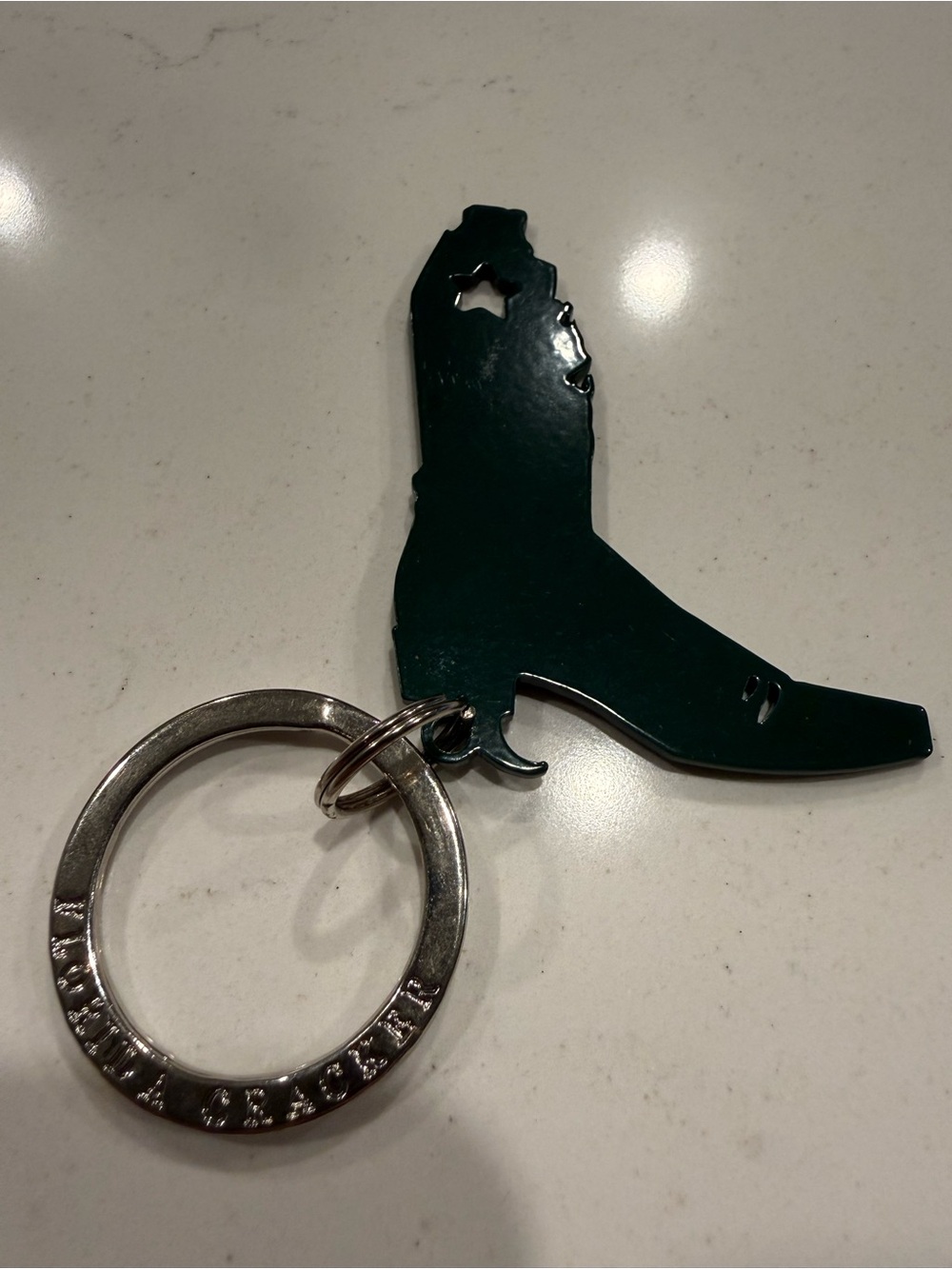 Florida Cracker Heavy-Duty Black Metal Keychain Cowboy Boots Bottle Opener